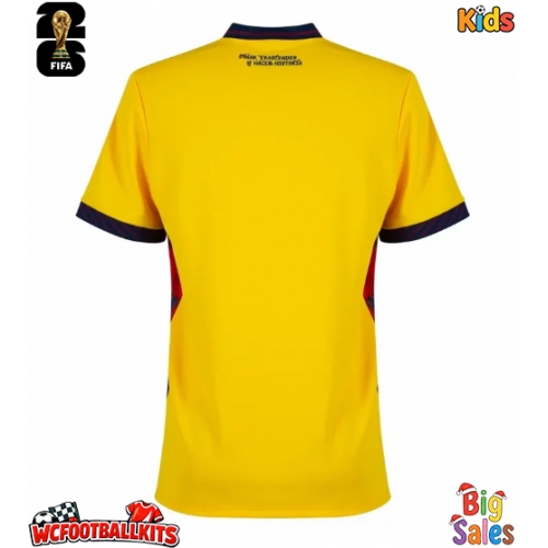 Ecuador Replica Home Stadium Kit for Kids World Cup 2026 Short Sleeve (+ pants)